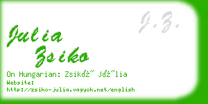 julia zsiko business card